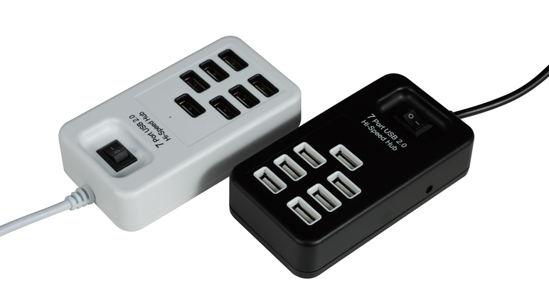 特价7口HUB高速USB HUB2.0带开关USB拓展器1分7集线器/分线器1米 - 图1