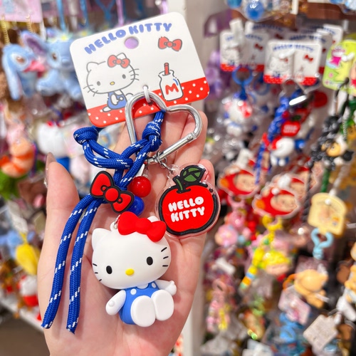 正版Hellokitty经典凯蒂猫钥匙扣可爱卡通萌趣对装钥匙扣包包挂件 - 图2