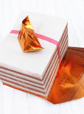 印字金纸元宝折纸金箔纸覆膜