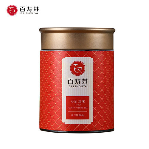 福鼎白茶老白茶寿眉龙珠 福建高山小茶饼茶叶100g - 图0