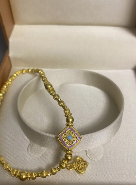 v金材质不掉色四合如意手链设计轻奢个性小众百搭新款时尚饰品