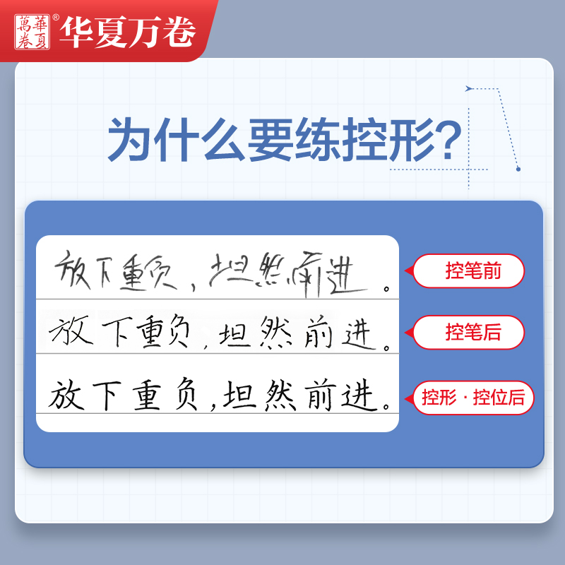 华夏万卷控形训练小学生专用同步控笔楷书正楷字帖一二三年级上册下册小花卷少儿练字贴练字本每日一练语文儿童人教版硬笔书法临摹 - 图3