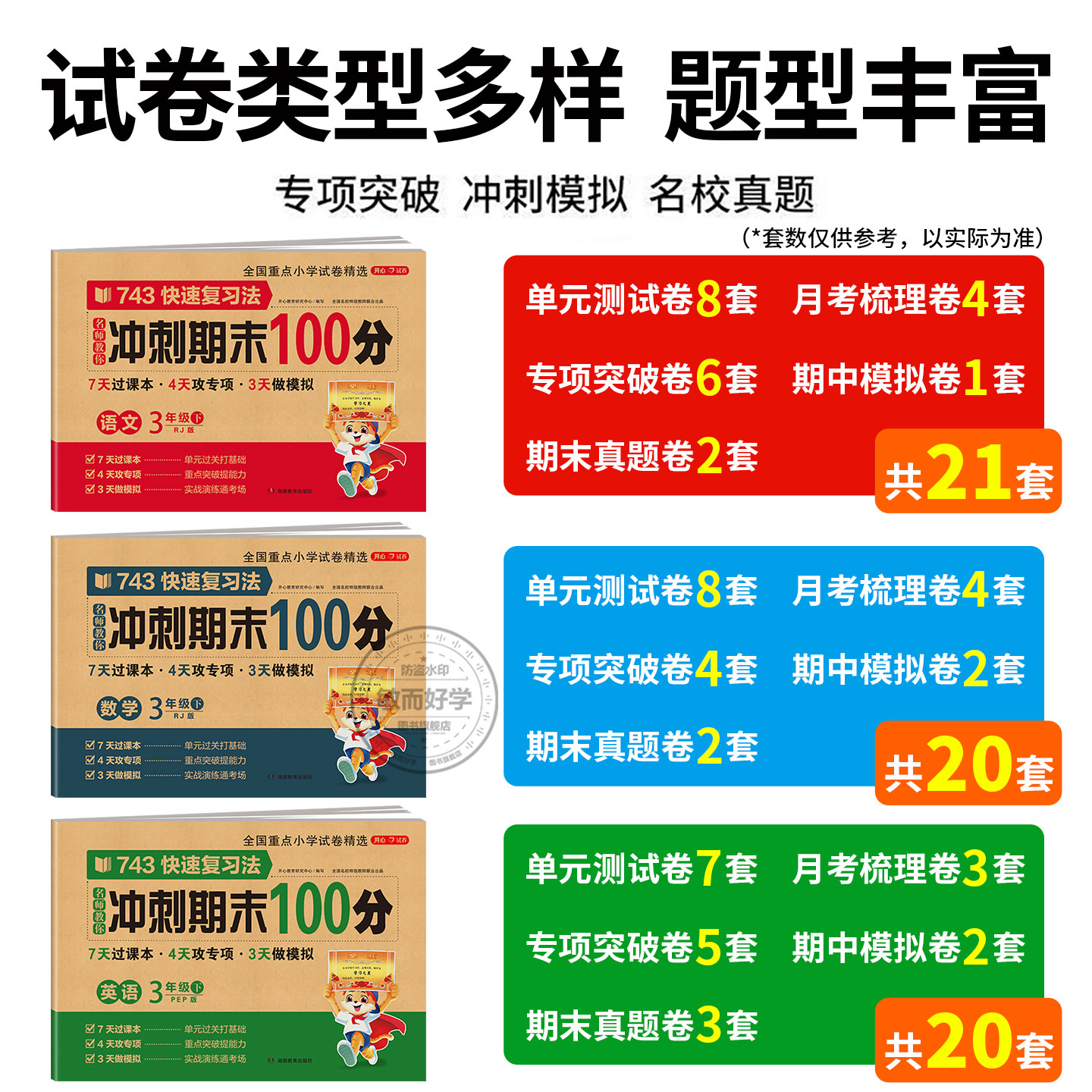 期末冲刺100分 一二年级三四五六年级下册上册语文数学英语试卷测试卷全套人教版小学生123456同步练习册单元期中期末模拟考试卷子