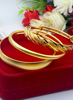 黄金色情侣越南光面手镯