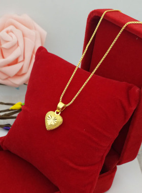 首饰仿真假欧币镀金花朵女项链