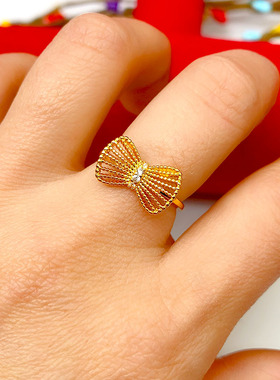 韩版百搭镶钻蝴蝶沙金手链