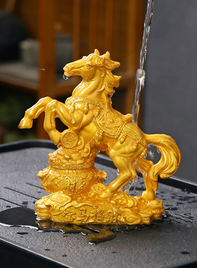 招财马变色茶宠摆件精品可养装饰