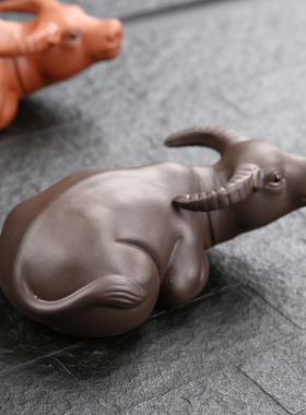 牛转乾坤紫砂招财办公室装饰摆件