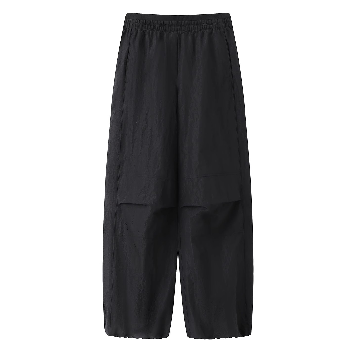 CHAONING清仓2025秋季新款百搭松紧腰纯色简约宽松休闲裤女 - 图1