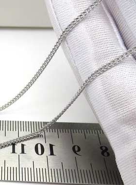 纯银侧身锁骨项链简银饰