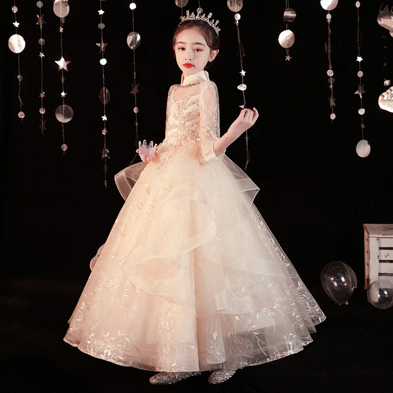 儿童走秀礼服主持人高端女童生日公主裙蓬蓬纱花童婚纱小女孩洋气,淘宝优惠券,粉丝福利购,淘宝优惠卷