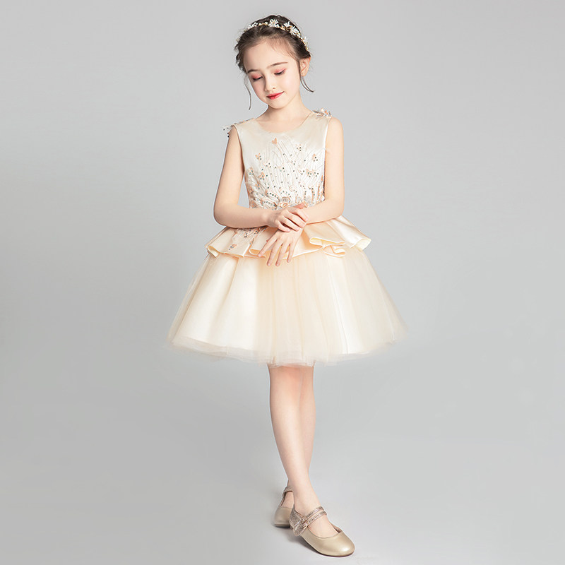 儿童晚礼服公主裙小女孩婚纱生日主持人花童模特走秀演出服洋气夏,淘宝优惠券,粉丝福利购,淘宝优惠卷