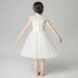 Trang phục dạ hội trẻ em váy công chúa hoa nhỏ cô gái cô bé váy cưới tutu chủ trang phục piano gạc trắng - Váy trẻ em