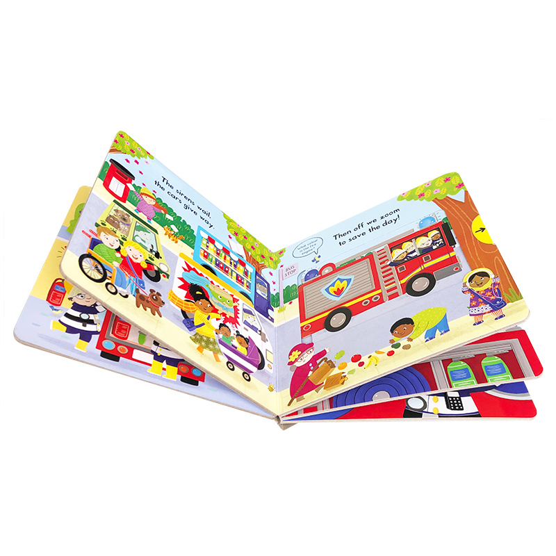 英文原版绘本BusyBooks：Busy Fire Station繁忙的消防站低幼儿童英语启蒙早教机关操作纸板游戏书锻炼手指灵活亲子共读图画故事书 - 图0