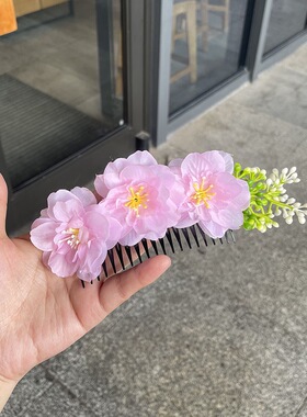 云南西双版纳傣族头花少数民族风头饰发梳丸子头簪花侧边插疏片花