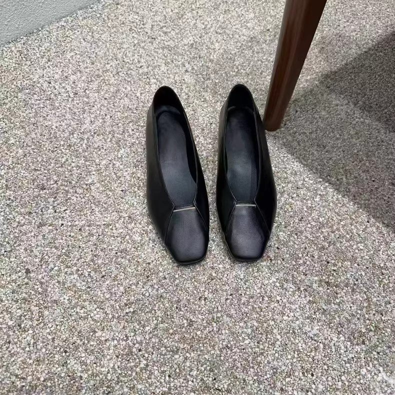 2026新款方头单鞋女真皮百搭平底奶奶鞋一脚蹬玛丽珍鞋通勤小皮鞋,淘宝优惠券,粉丝福利购,淘宝优惠卷