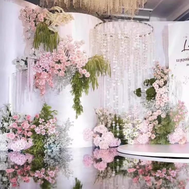 婚庆道具新款吊顶圆环装饰圆形花环铁艺吊环线帘婚礼舞台圆环吊顶,淘宝优惠券,粉丝福利购,淘宝优惠卷