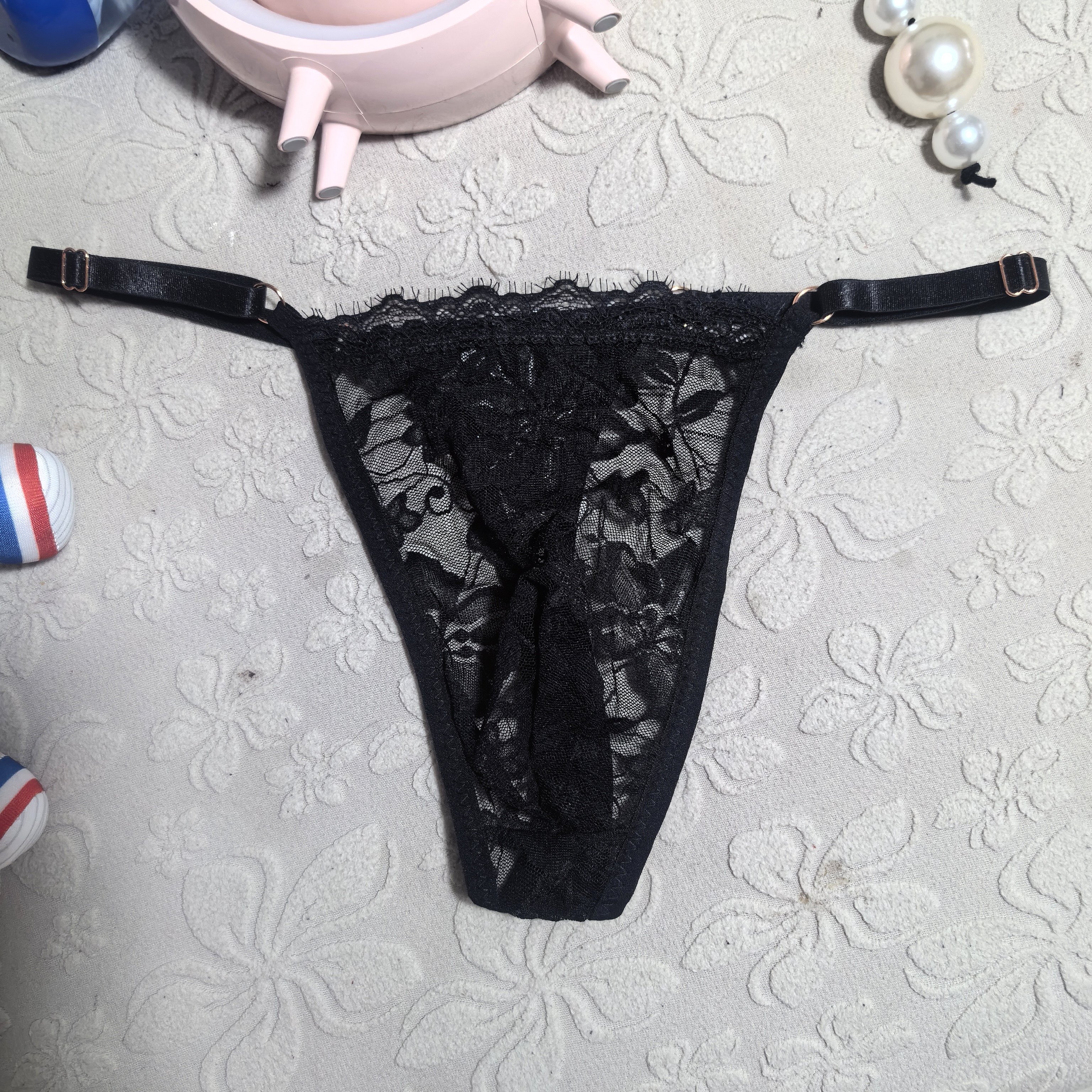 男士性感内裤丁字裤蕾丝花边可调腰围宅男内衣T裤细带包蛋,淘宝优惠券,粉丝福利购,淘宝优惠卷