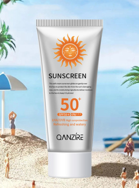跨境热卖防晒霜50+ sunblock隔离防晒乳霜防紫外线防汗防晒霜