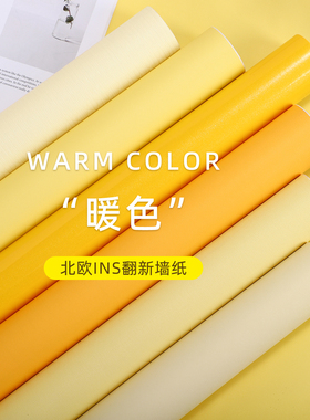 加厚纯色贴纸自粘墙纸温馨翻新