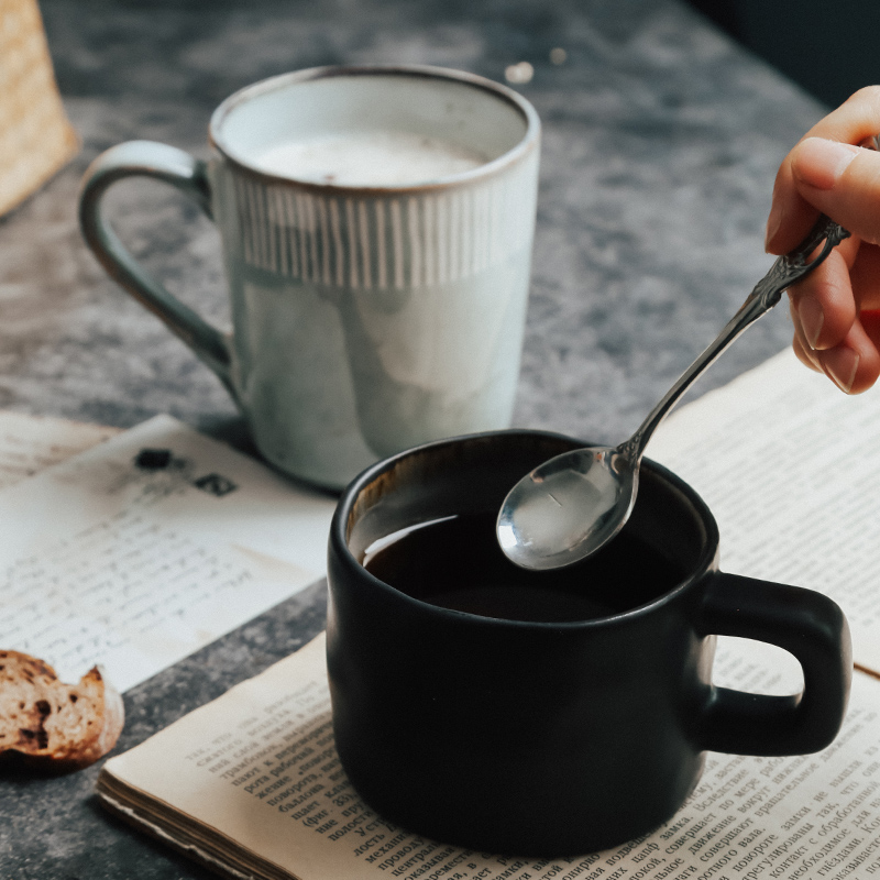 创意复古陶瓷杯个性潮流马克杯日式简约杯子咖啡杯家用水杯微瑕疵 - 图2