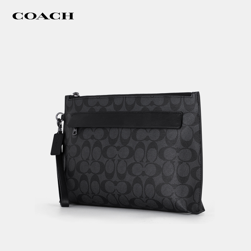 【官方授权】COACH/蔻驰男士手拿包经典老花简约轻奢潮流时尚夹包-图0