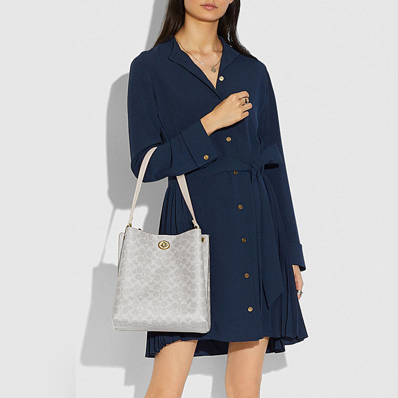 coach /蔻驰专柜款女士中号水桶包 奢de态度女士包袋