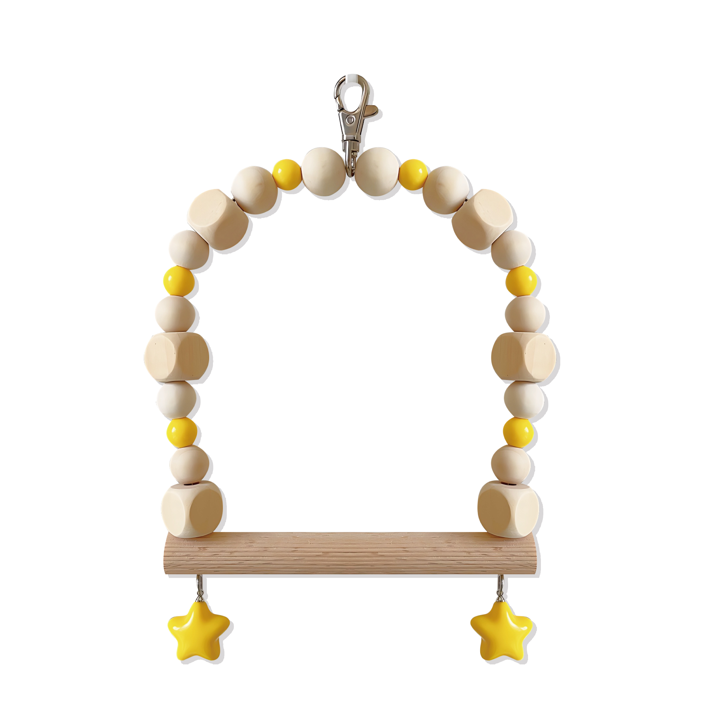 鹦鹉天然实木虎皮玄凤秋千拱门秋千啃咬攀爬吊圈鸟笼配件用品玩具 - 图2