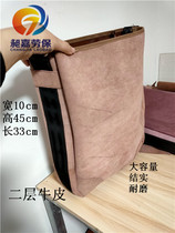 Genuine leather inclined cross pure cow leather canvas large capacity and strong wear and thickened electrical woodworking drum 5 gold tools