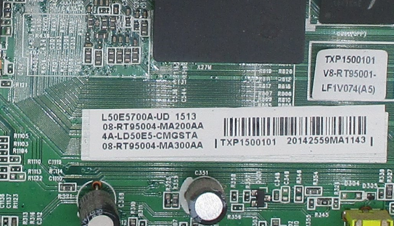 拆机TCL L50E5700A-UD主板 40-RT9502-MAE4HG 屏V500DK2-KS1 - 图1