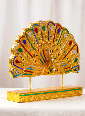 印象泰木质东南亚纯手工制作孔雀