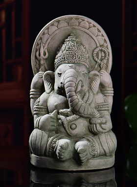 印象泰石材招财东南亚象鼻财神