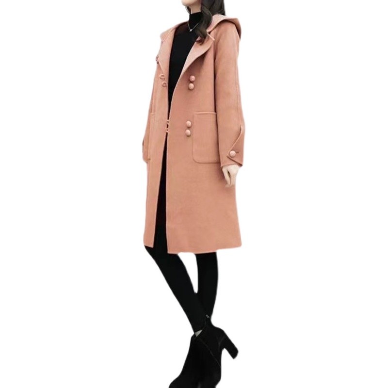 胖mm大码毛呢外套女2025新款秋冬宽松中长款连帽复古呢子大衣风衣,淘宝优惠券,粉丝福利购,淘宝优惠卷