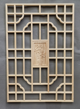 仿古风客厅背景墙定做东阳木雕