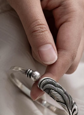 小飞燕 原创纯银手镯足银999女款古风名族风送礼手环