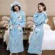 Warm and absorbent women's extra long pajamas and bathrobes