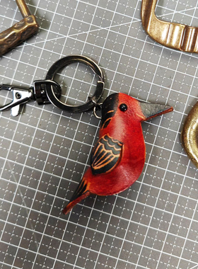 牛皮手工小小鸟挂件飞得更高挂饰