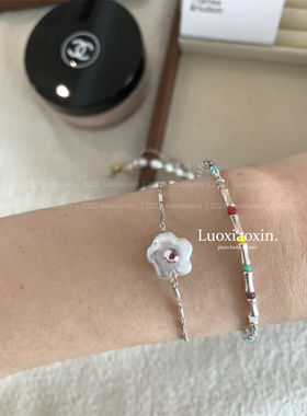 ins手链925纯银小众精致珍珠