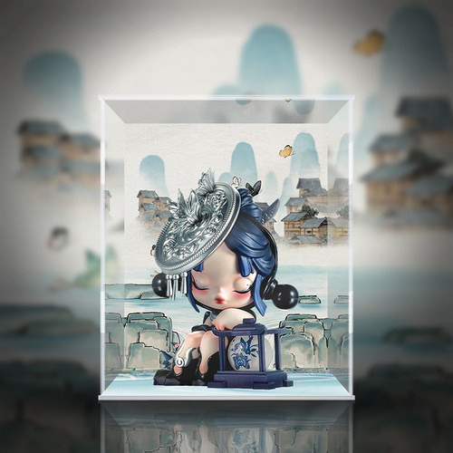 POPMART泡泡玛特 十四周年 无双镇系列 潮玩 盲盒专用展示盒 - 图3