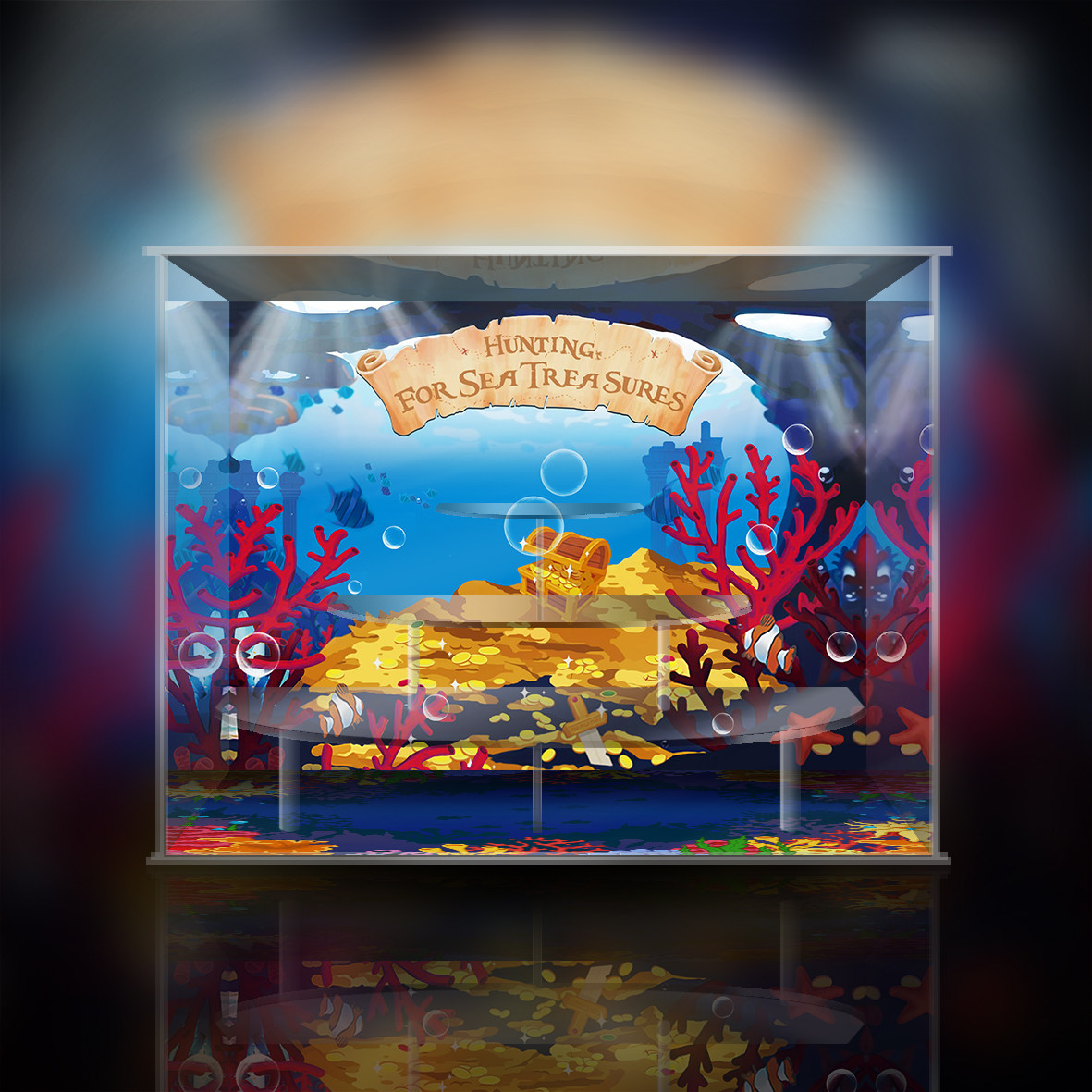 非人哉泡泡玛特发呆哪咤海上寻宝潮玩盲盒收纳展示架亚克力展示盒