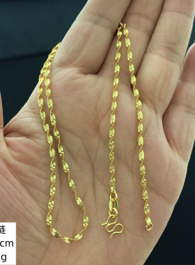 越南沙金不掉色项链女