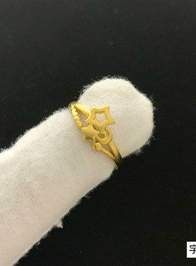 女士开口可调节花朵戒指金店同款