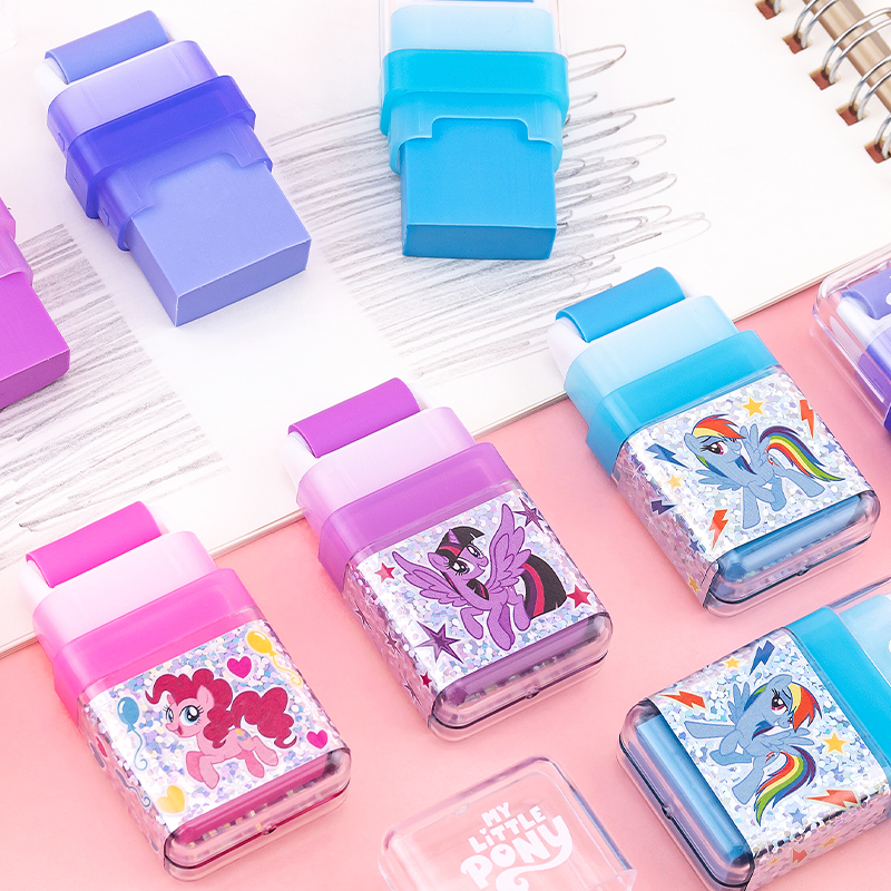 一正小马宝莉滚轮橡皮擦女生用卡通可爱创意橡皮儿童用干净少屑 - 图0