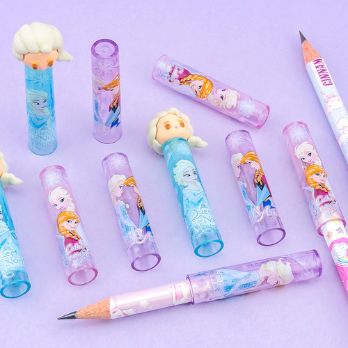 一正冰雪奇缘立体造型铅笔保护帽YZ320003小学生用铅笔透明延长器 - 图0