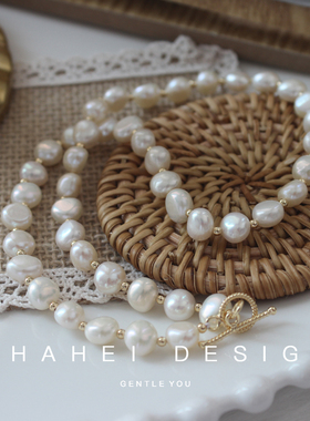 小众14k高级感新款潮巴洛克珍珠