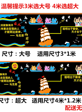 新学期中小学开学布置黑板报装饰
