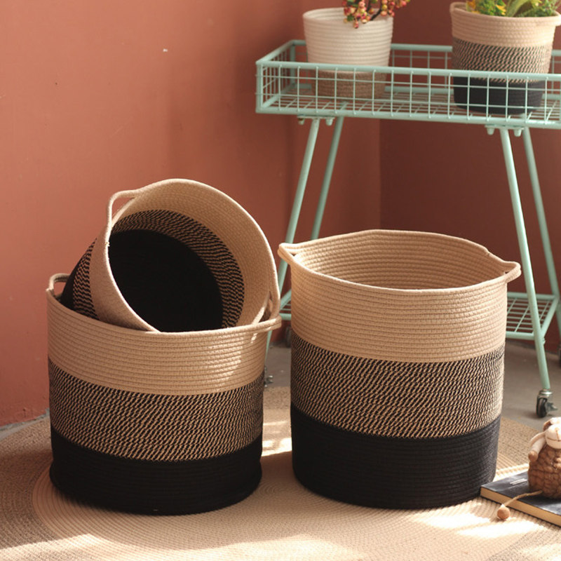 北欧编织收纳篮大号脏衣篮大容量玩具筐仿藤编洗衣篮杂物收纳筐,淘宝优惠券,粉丝福利购,淘宝优惠卷