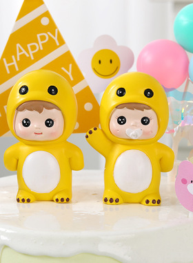 新款卡通可爱奶龙宝宝树脂摆件