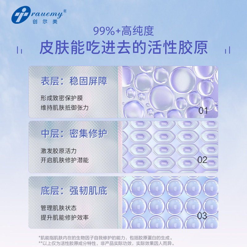 创尔美胶原蛋白柔润型晒后修护面膜 trauemy创尔美贴片面膜