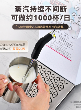 定温蒸汽商用奶泡机奶茶店加热小